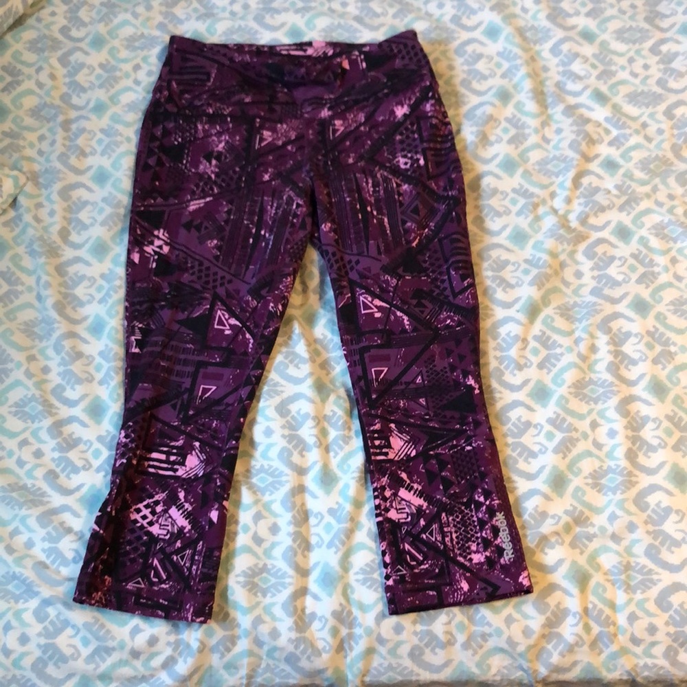 Reebok 3/4 Purple Leggings